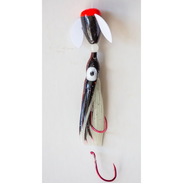 3 Kokanee and Trout ☆GLOW and UV☆Micro Hoochie spinner lures 