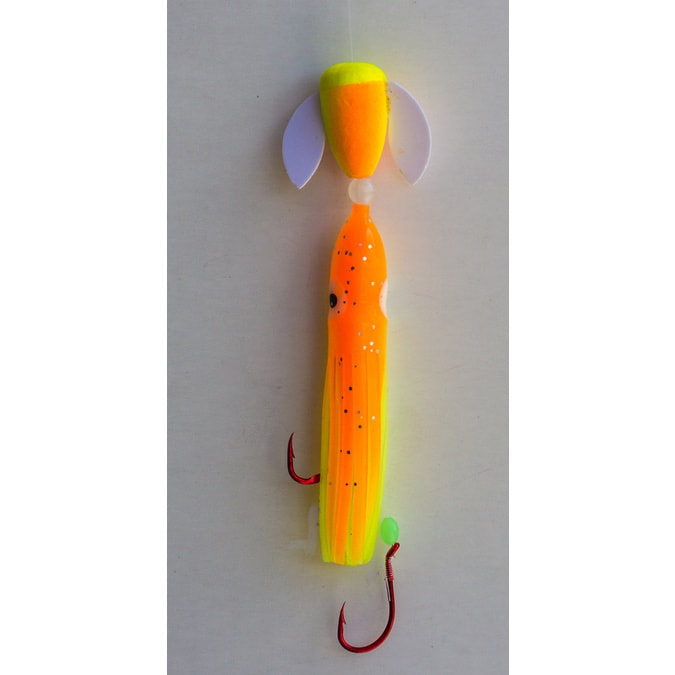 UV Spin-N-Glo Rubber Biscuit Hoochie Lure